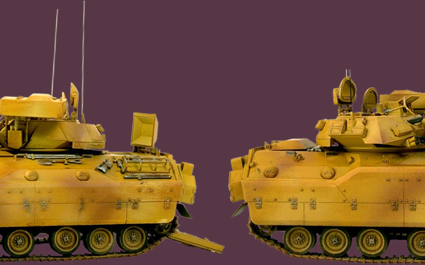 desert-colored armored vehicles, tracks, antennas, HD Desktop Wallpaper