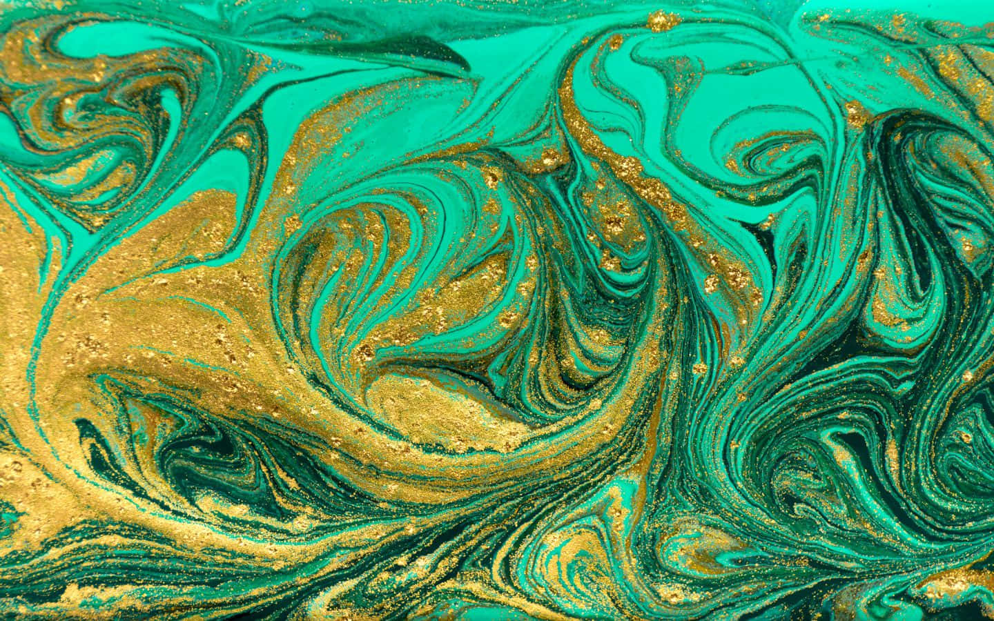 teal, gold, glittering metallic flecks, HD Desktop Wallpaper