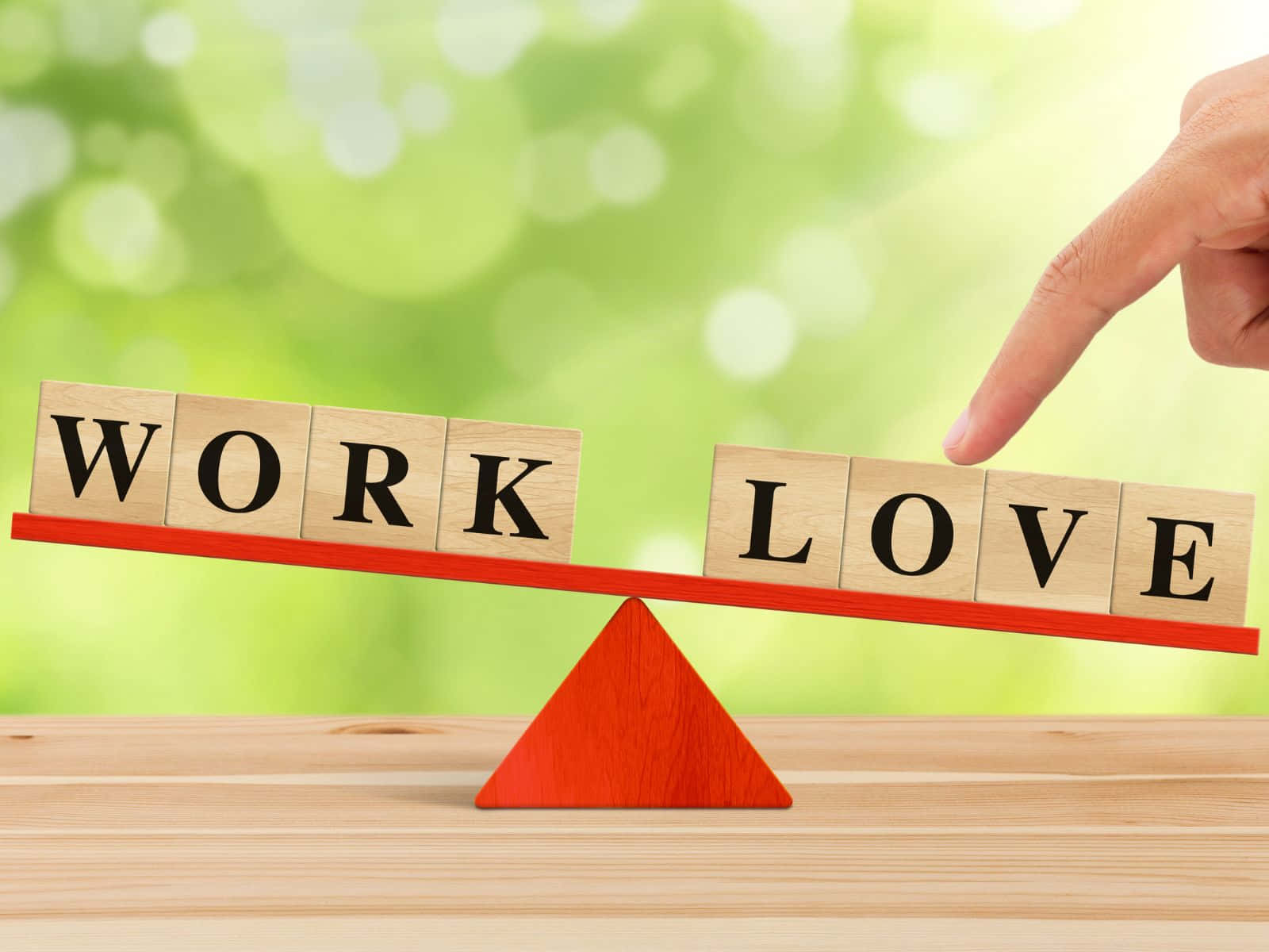 red balance scale, LOVE blocks, WORK blocks, HD Desktop Wallpaper