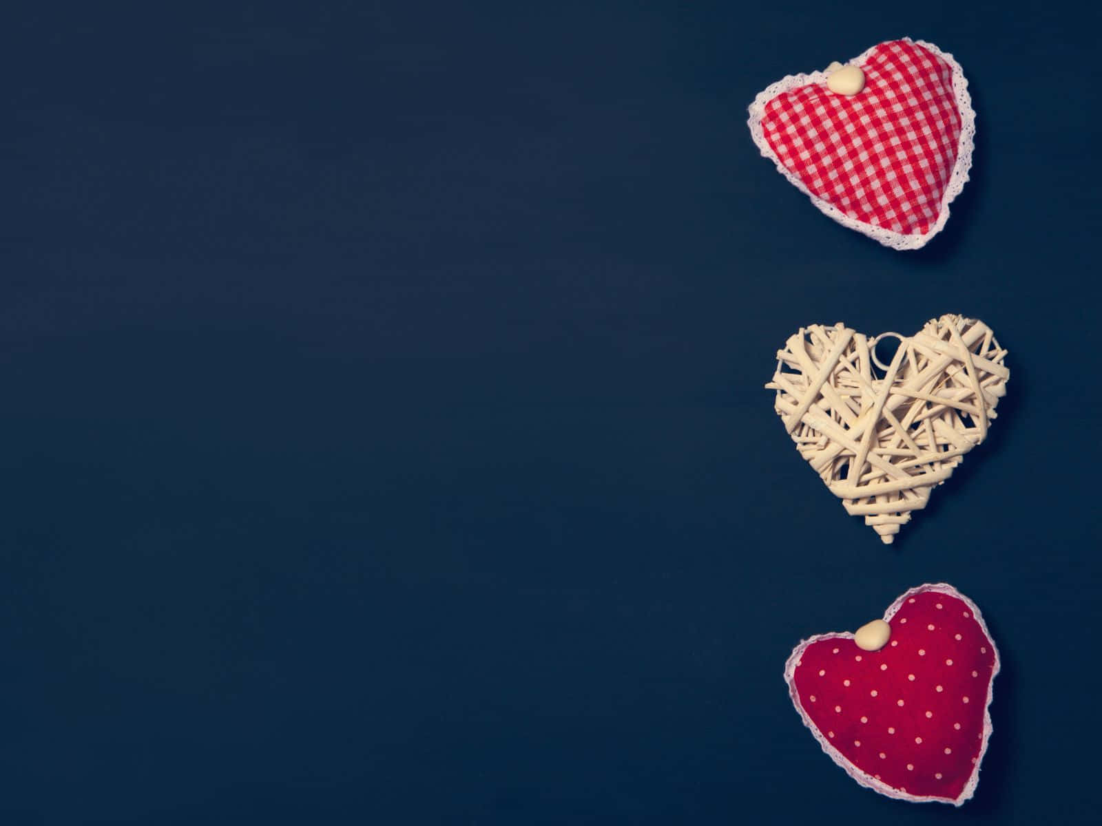 red gingham polka dot, woven textures, deep blue background, HD Desktop Wallpaper