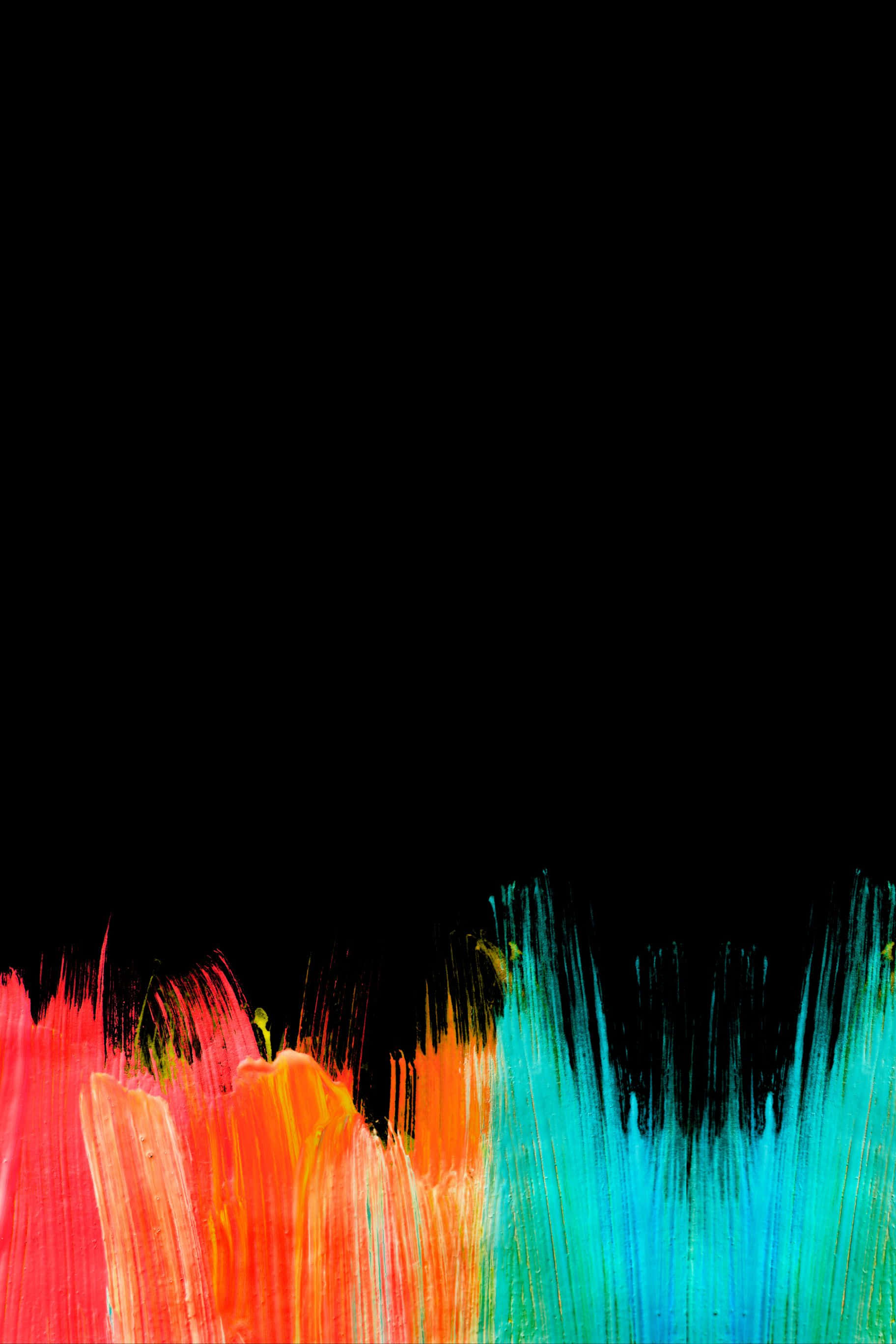 red, orange, teal, 2K Phone Wallpaper