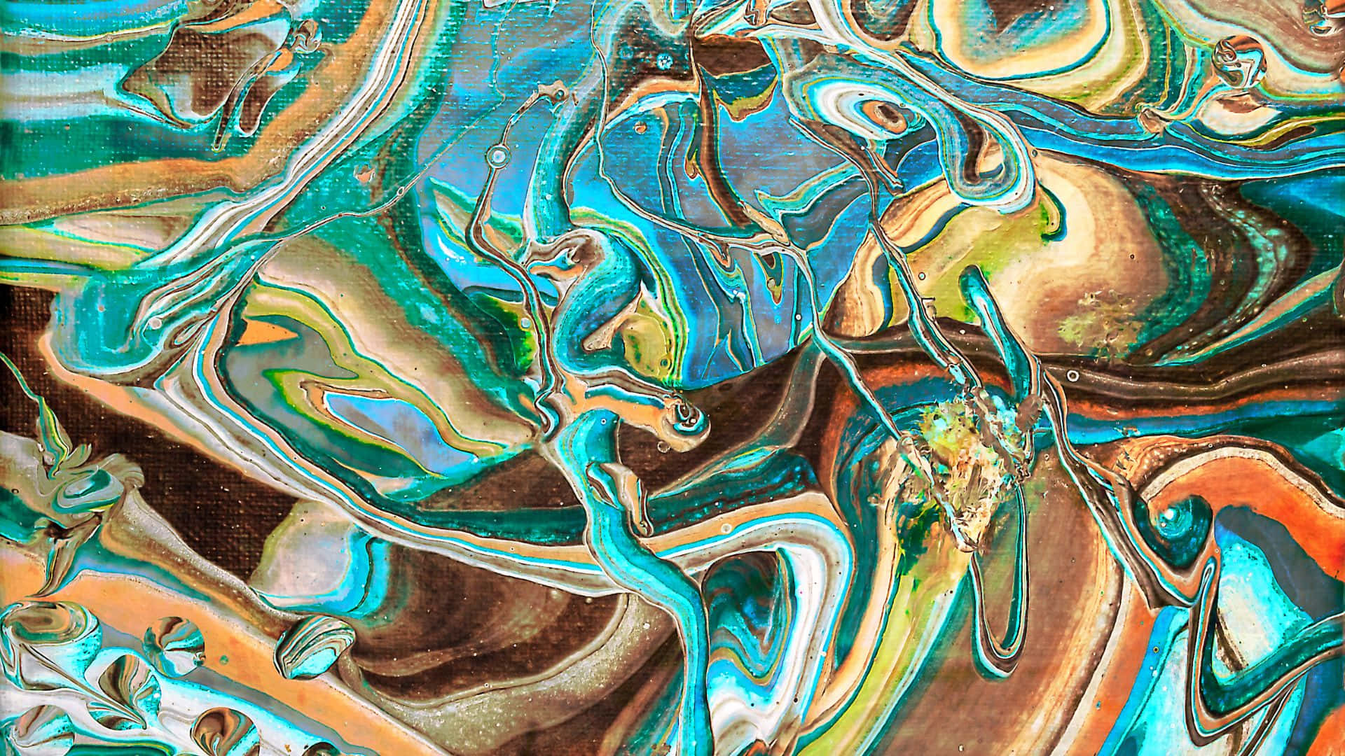 teal, gold, brown, Full HD Desktop Wallpaper