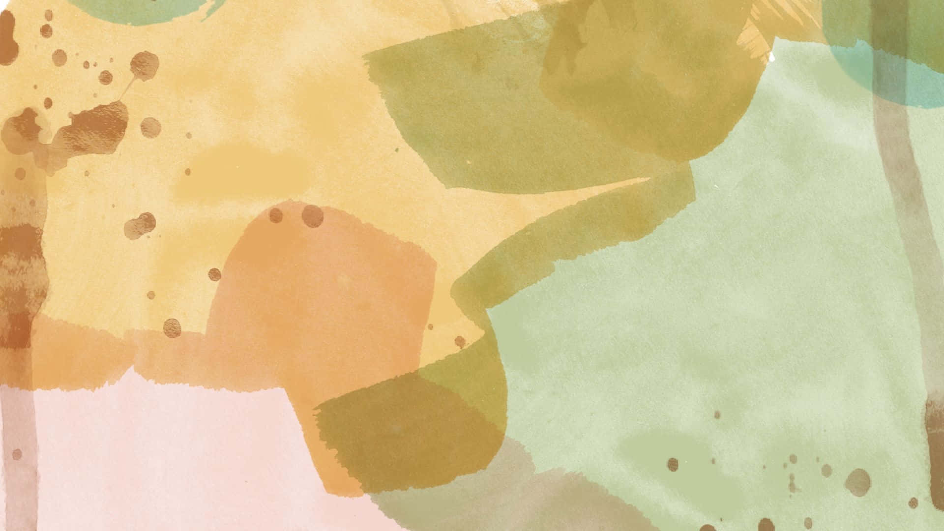 abstract shapes, soft watercolor washes, warm ochres, Full HD Desktop Wallpaper