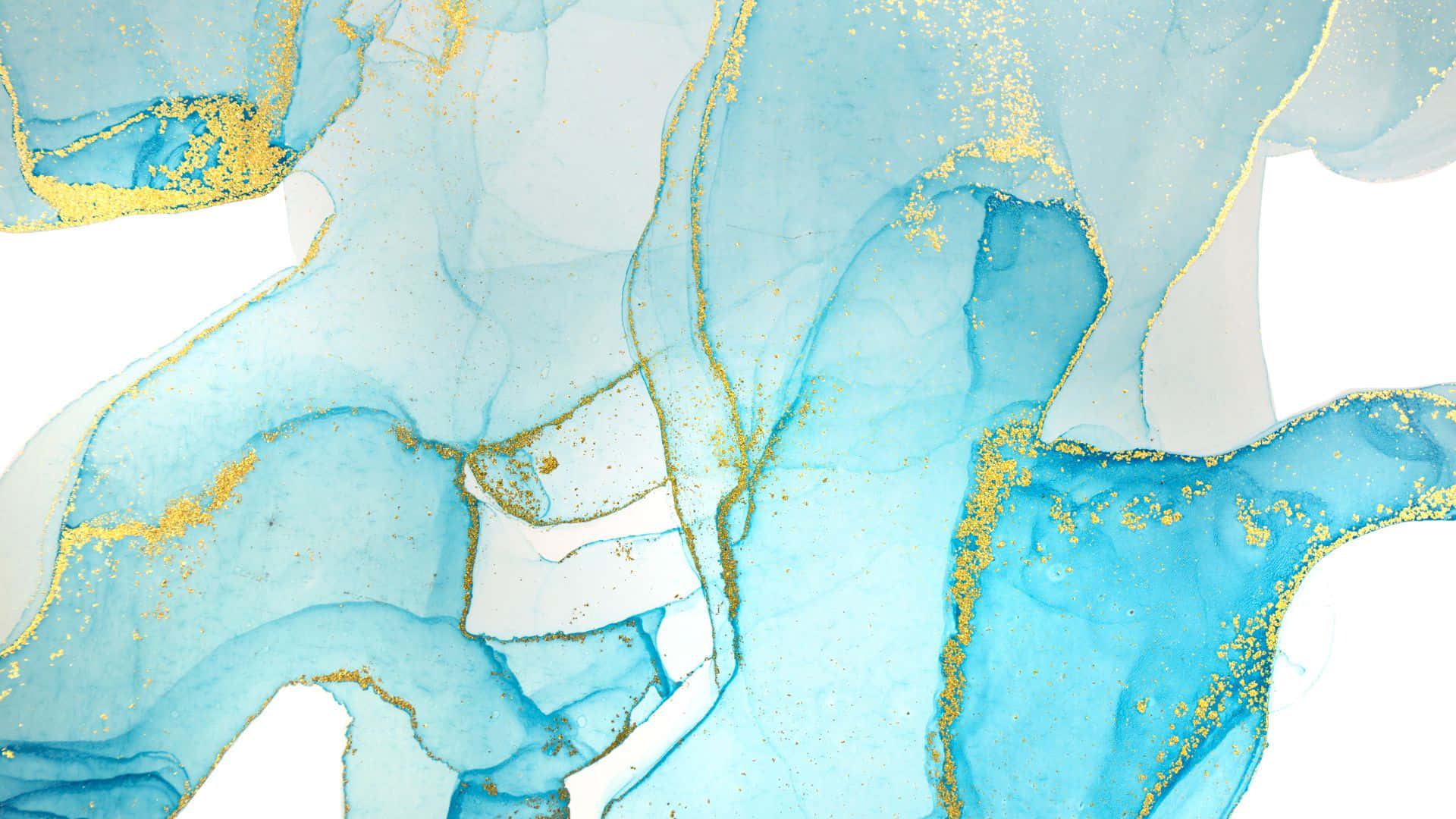 turquoise, gold, white, Full HD Desktop Wallpaper