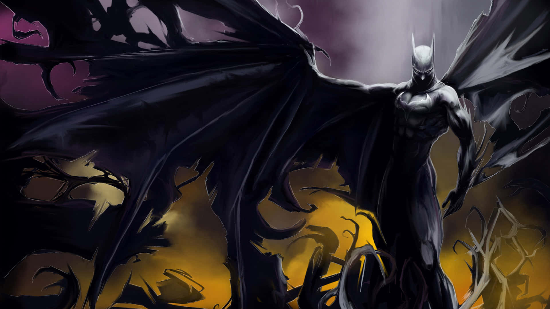 1920 x 1080 Batman, Batman, bat-like cape, Full HD Desktop Wallpaper