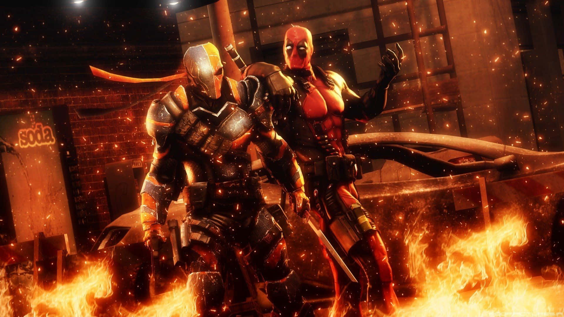 Deadpool, fourth wall, armored superheroes, Full HD Desktop Wallpaper