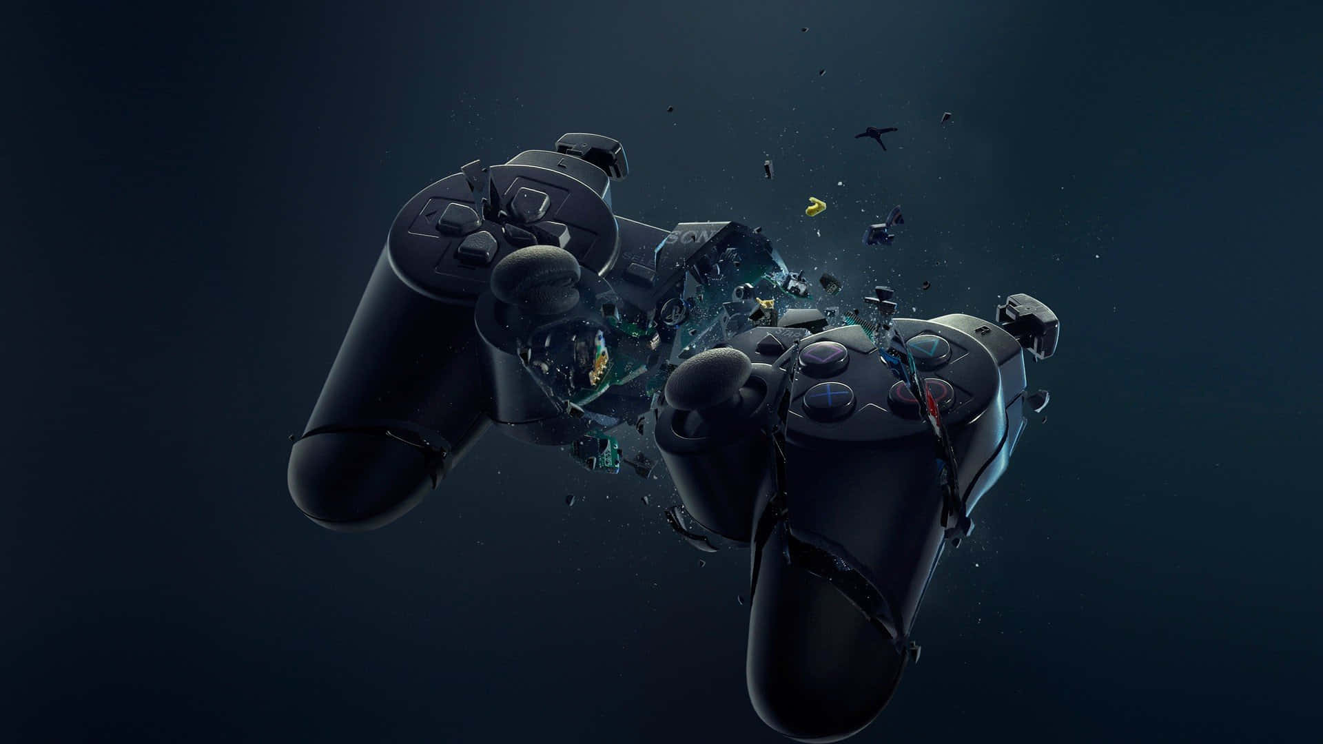 1920 x 1080, HD Gaming, black gaming controllers, Full HD Desktop Wallpaper