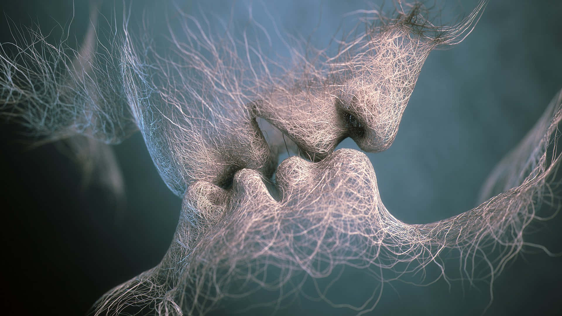 1920 x 1080 hd, teal backdrop, wireframe faces, Full HD Desktop Wallpaper