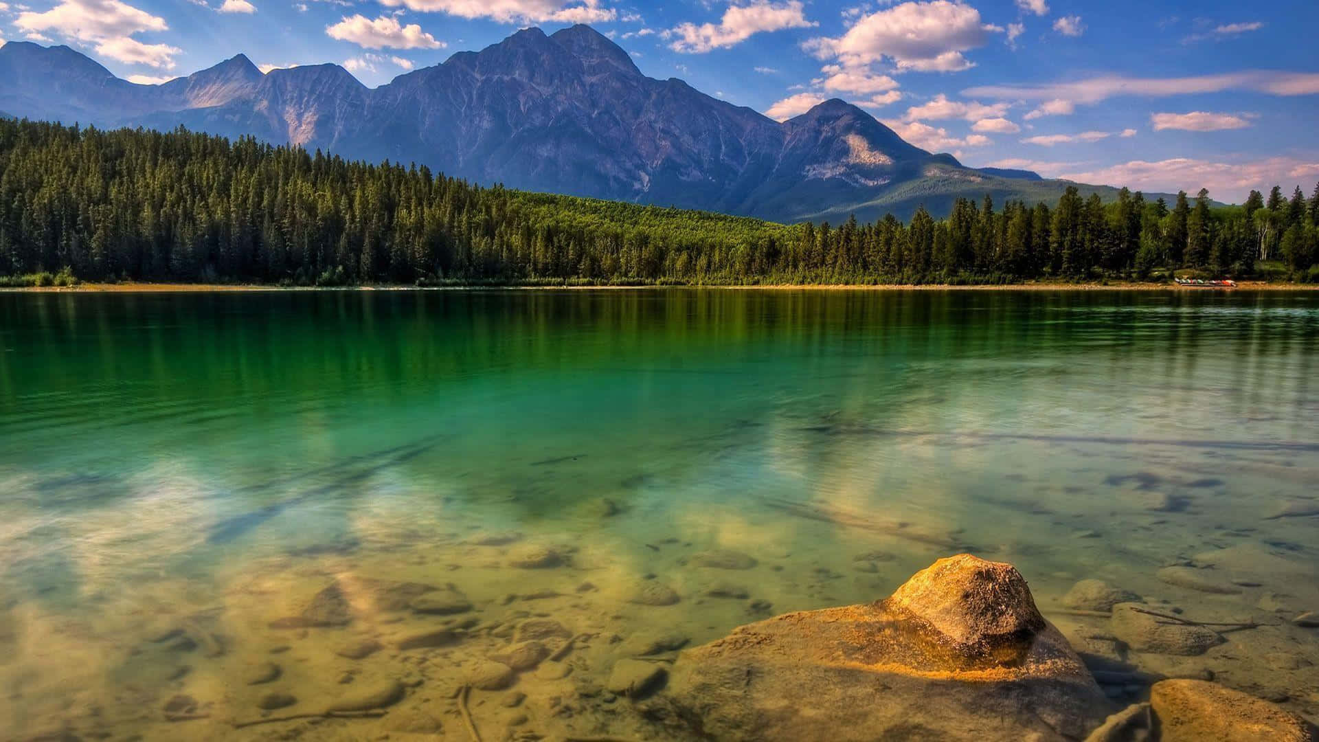 1920 x 1080 nature desktop, mountain lake, crystal clear turquoise water, Full HD Desktop Wallpaper