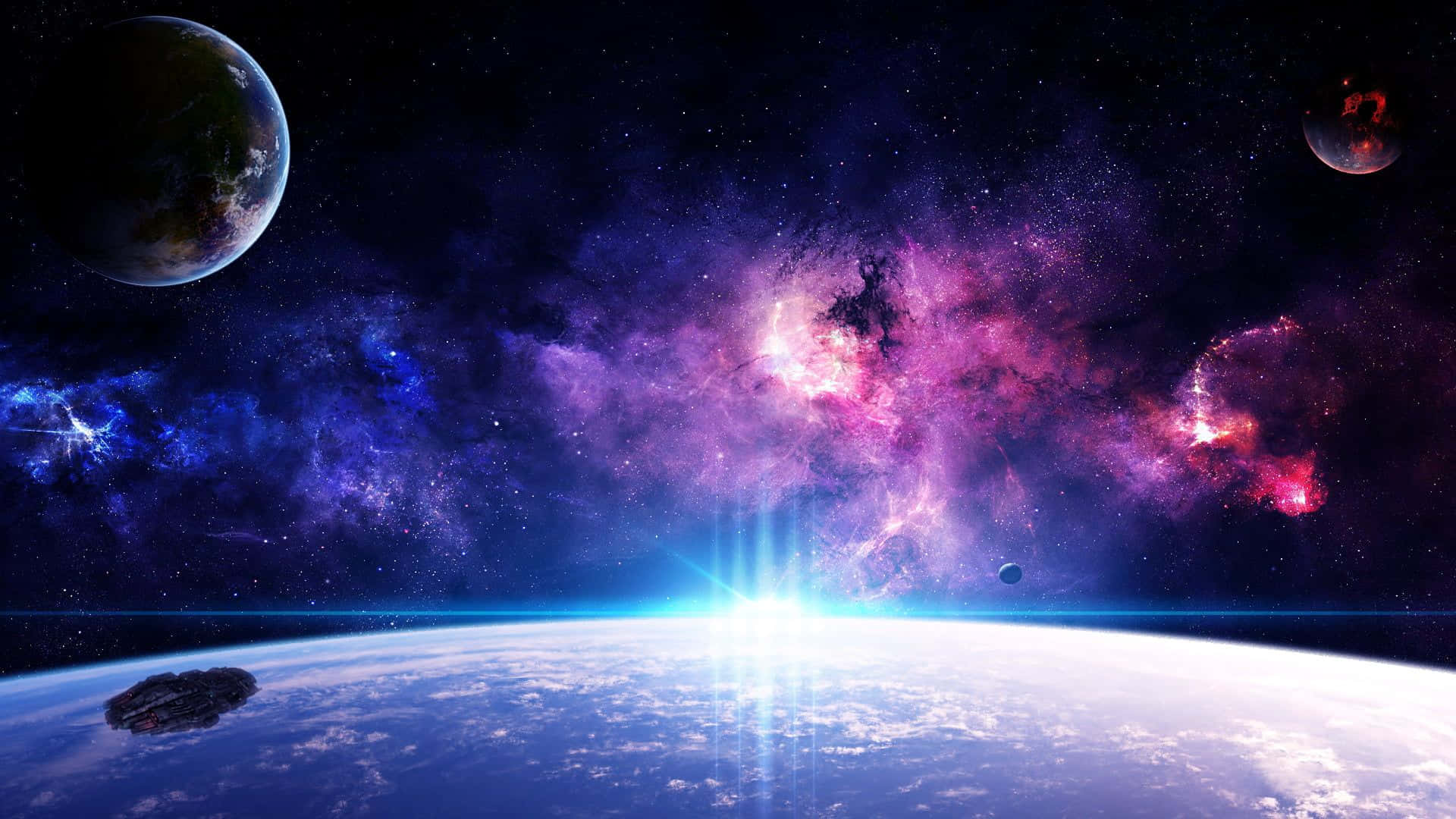 1920 X 1080 Nebula, Earth, sunrise, Full HD Desktop Wallpaper