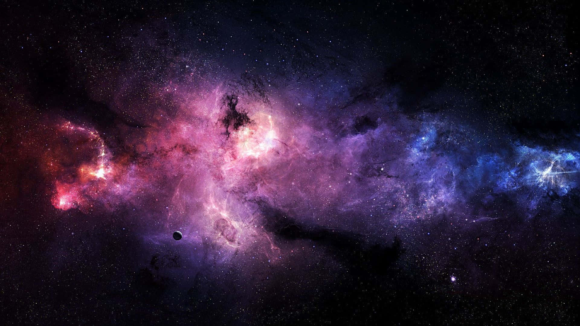 Nebula, vibrant pinks, purples, Full HD Desktop Wallpaper