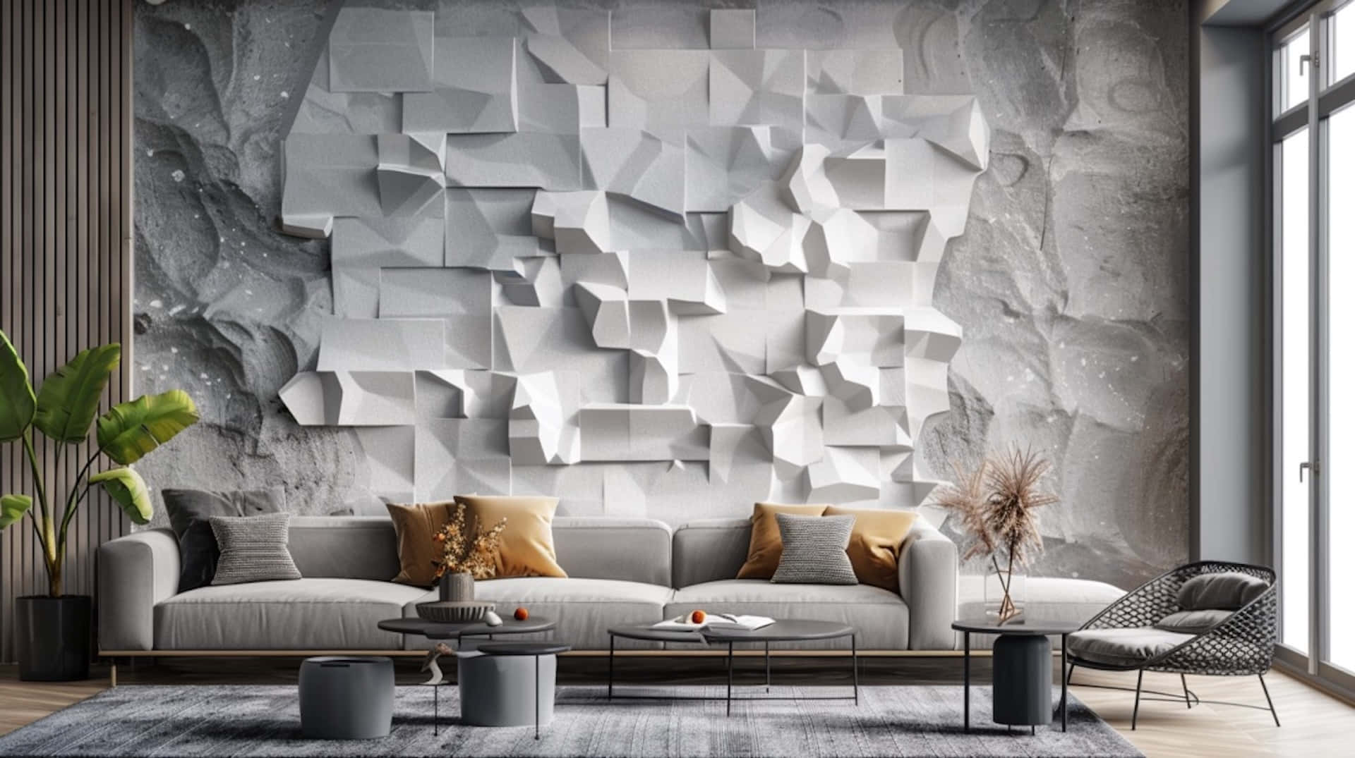 1920 x 1075, modern living room, gray sectional sofa, Full HD Desktop Wallpaper