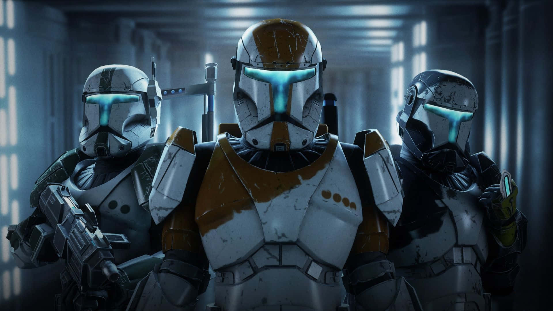 1920 x 1080 star wars, clone troopers, white and orange armor, Full HD Desktop Wallpaper