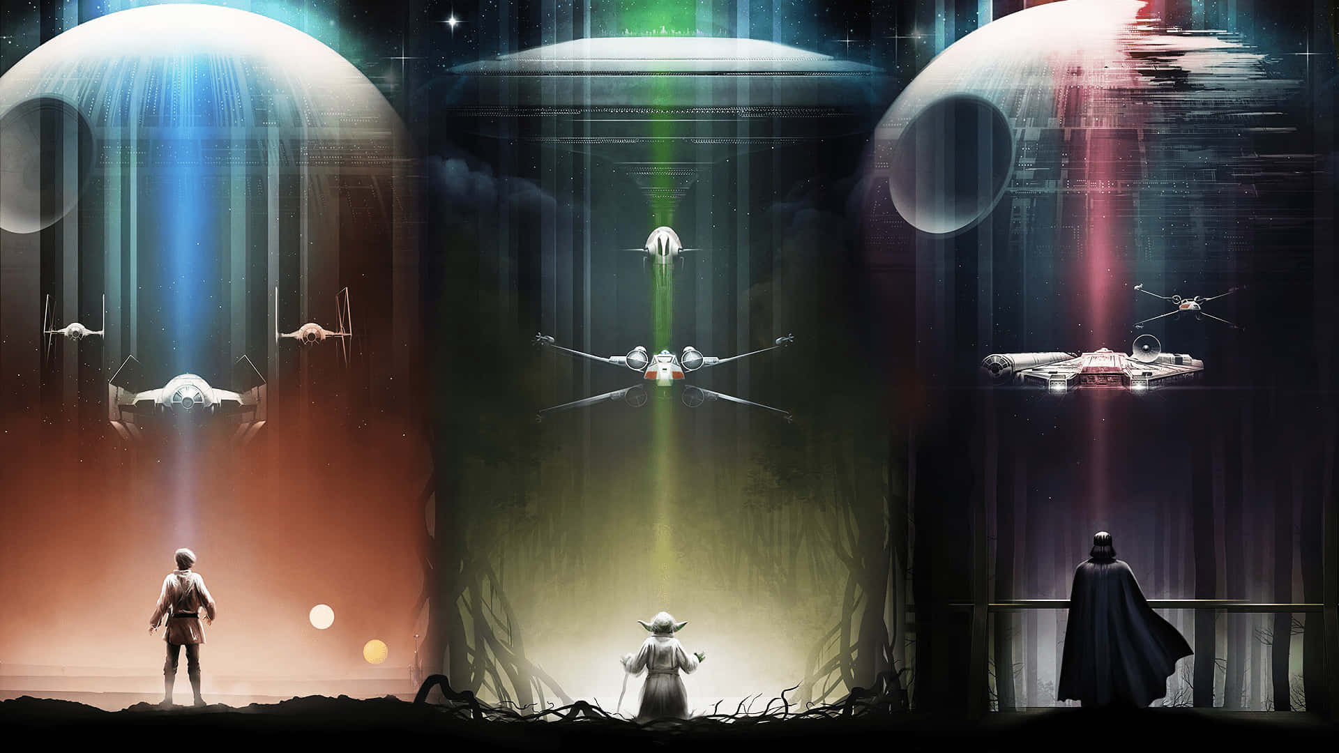 1920 x 1080, Star Wars, glowing alien worlds, Full HD Desktop Wallpaper