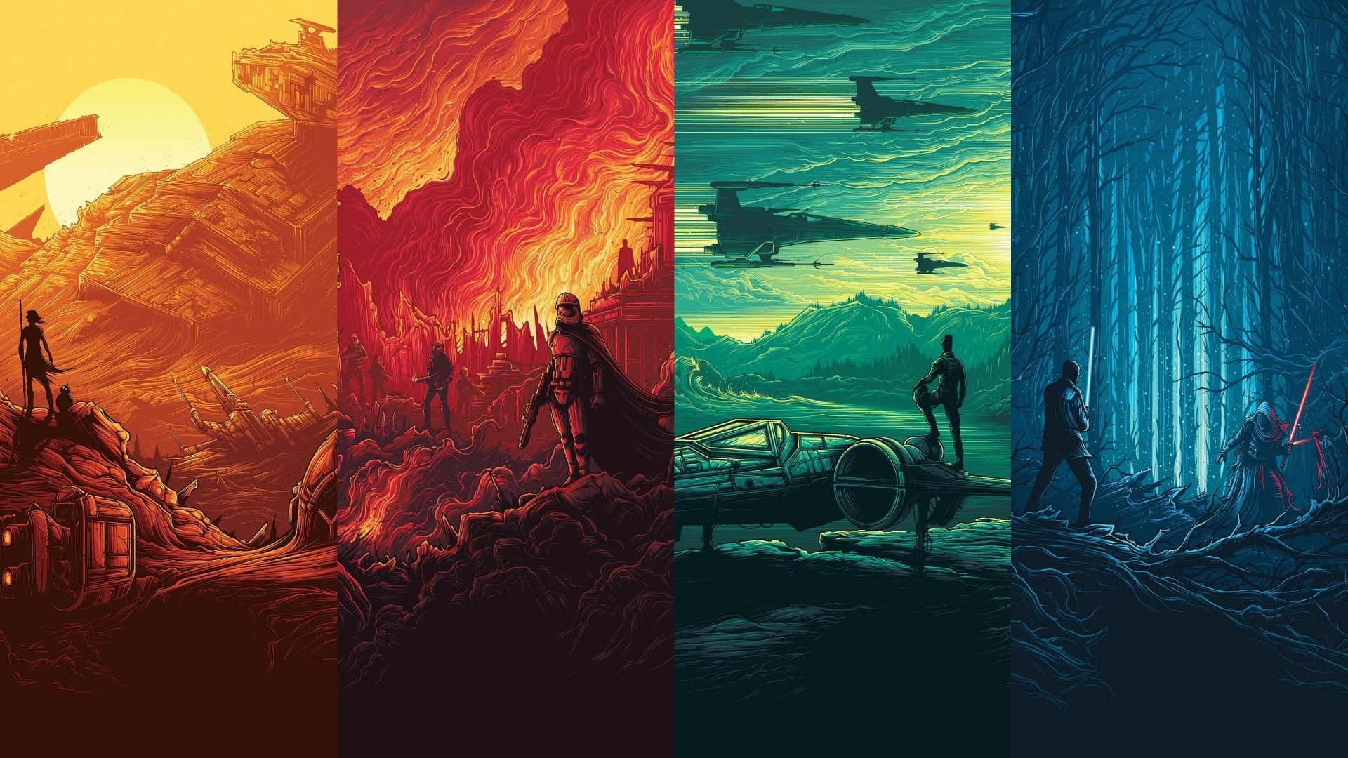 Star Wars, desert planet, volcanic wasteland, Full HD Desktop Wallpaper