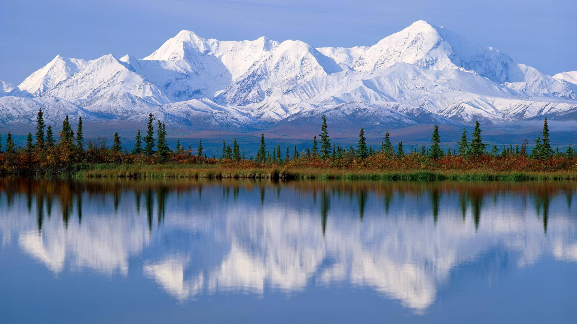 1920x1080 4K, snowy mountain, lake, Full HD Desktop Wallpaper