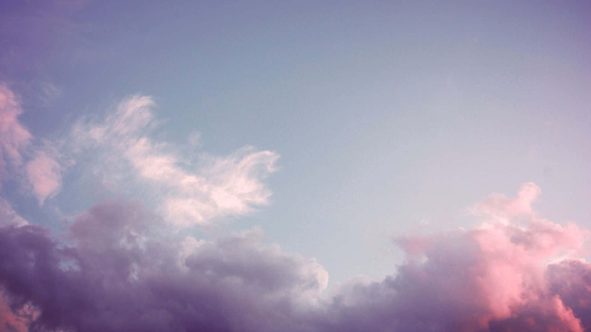 pastel clouds, pink, purple, Full HD Desktop Wallpaper