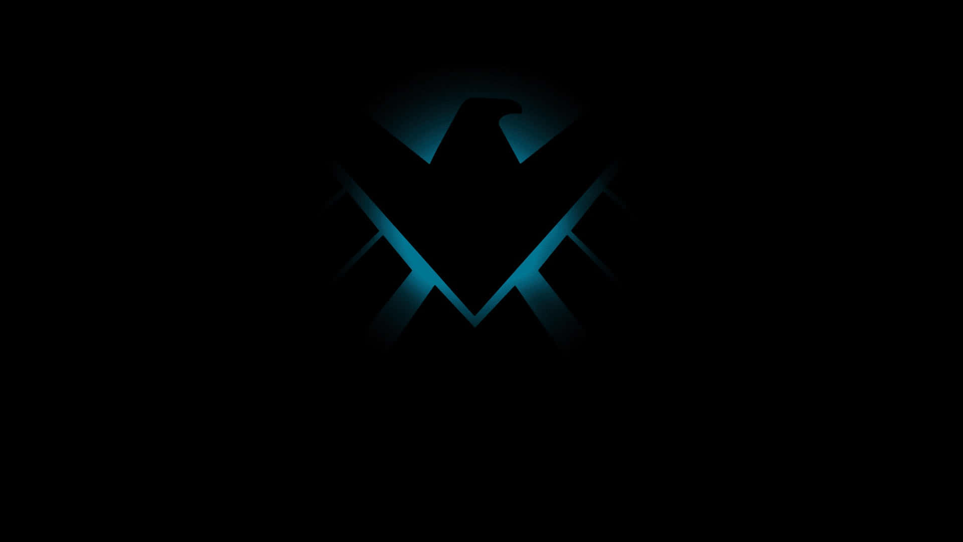 1920x1080 Amoled, glowing blue, stylized eagle emblem, Full HD Desktop Wallpaper