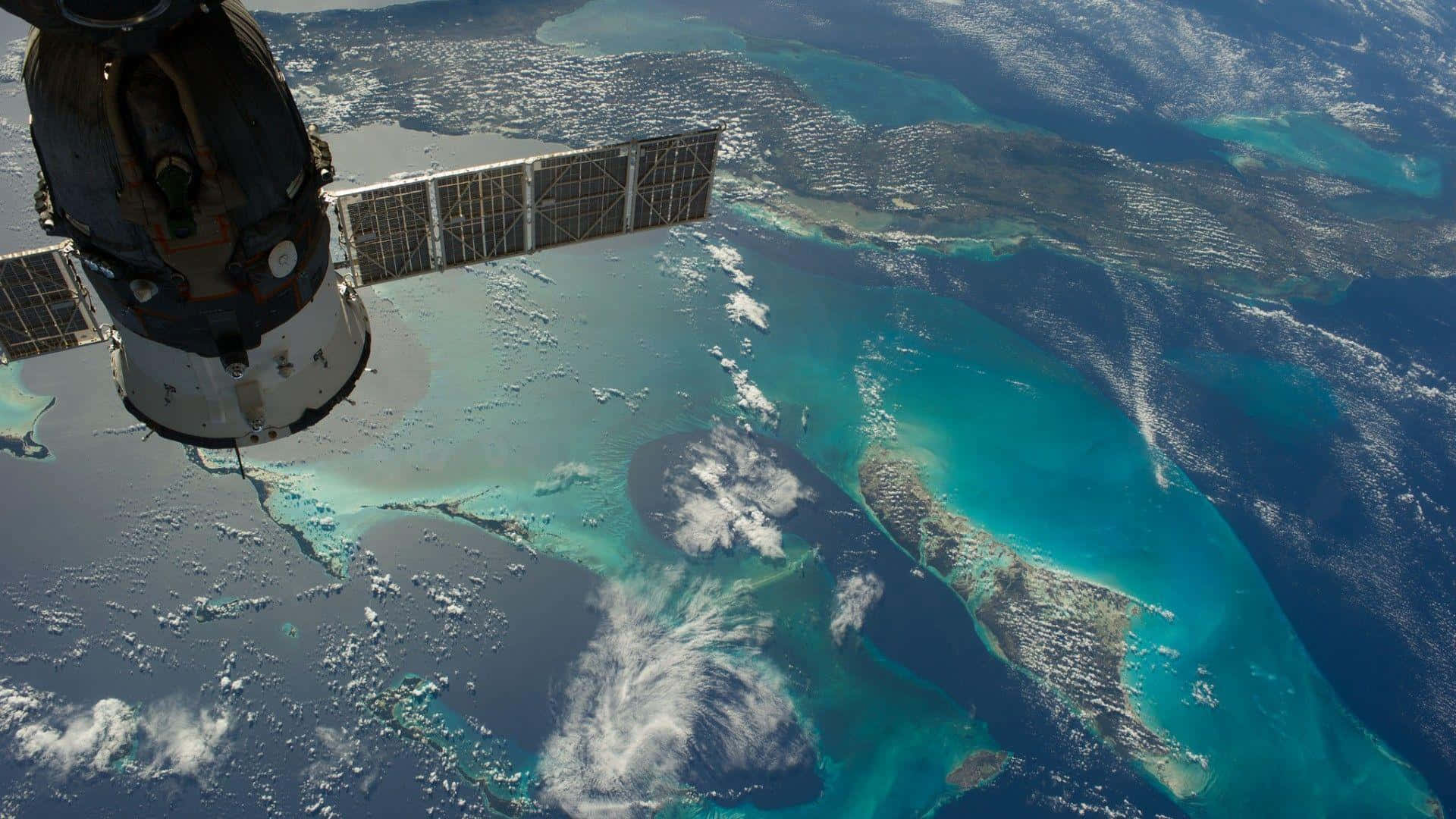 satellite, 1920 x 1080, turquoise ocean, Full HD Desktop Wallpaper
