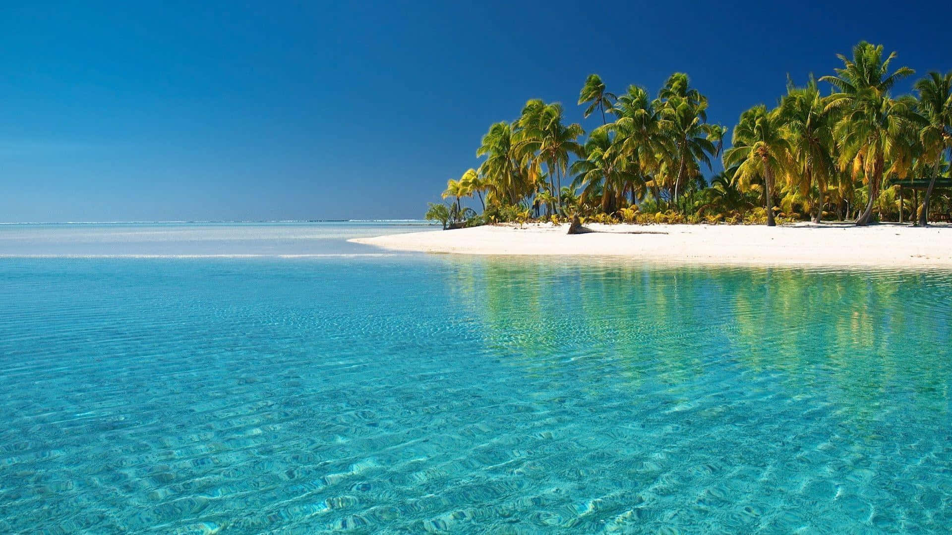 1920x1080 HD Beach, turquoise water, white sand beach, Full HD Desktop Wallpaper