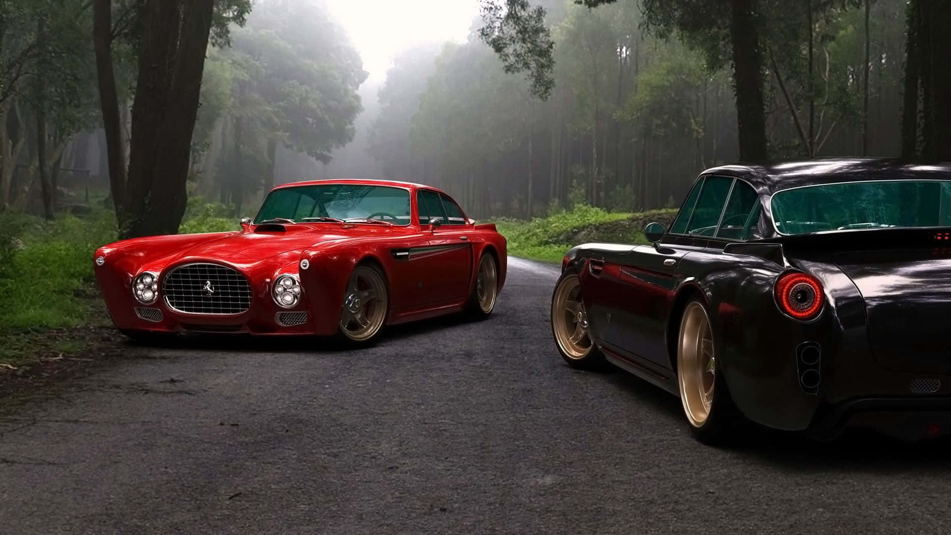1920x1080 HD Car, vintage sports cars, red, Full HD Desktop Wallpaper