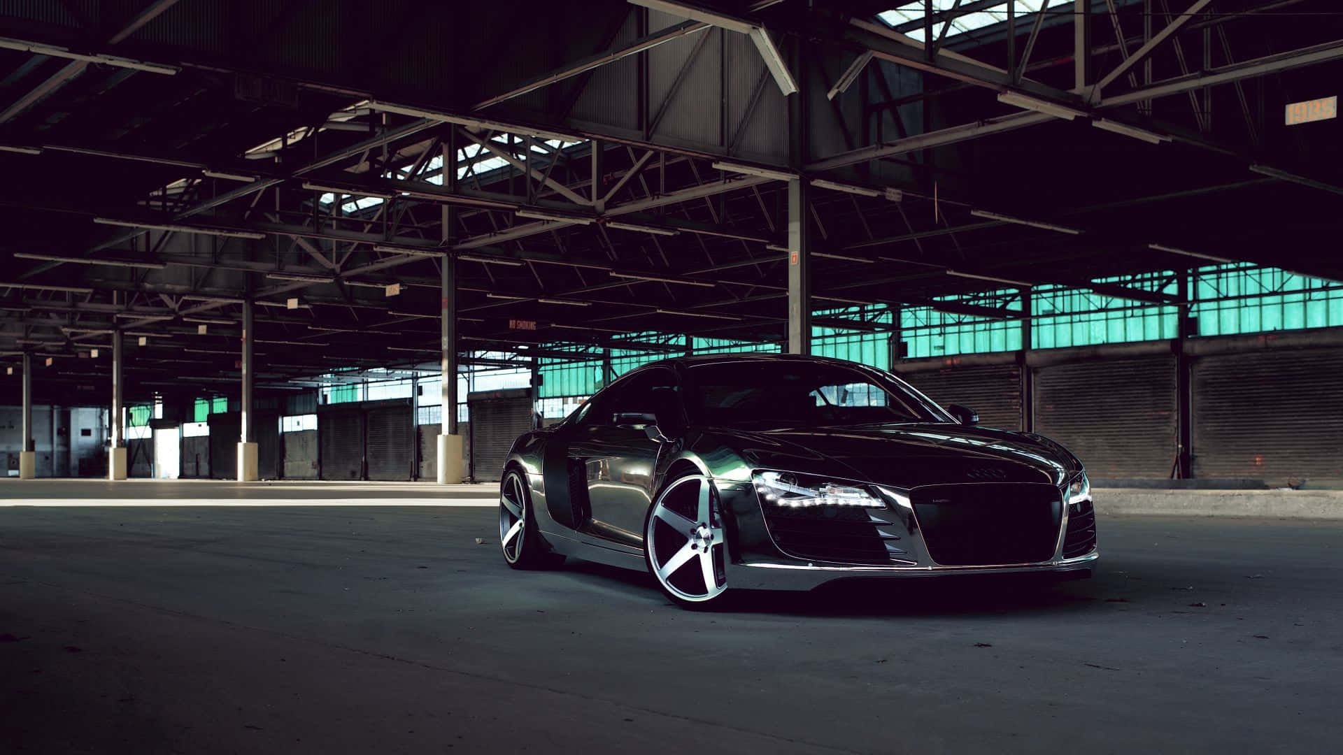1920x1080 HD Car, sleek black sports car, industrial lighting, Full HD Desktop Wallpaper