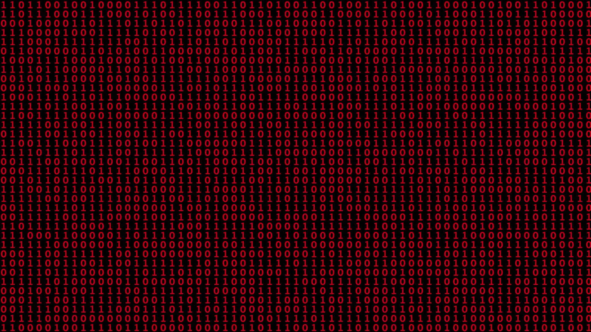 1920x1080 HD Coding, red binary code, black background, Full HD Desktop Wallpaper