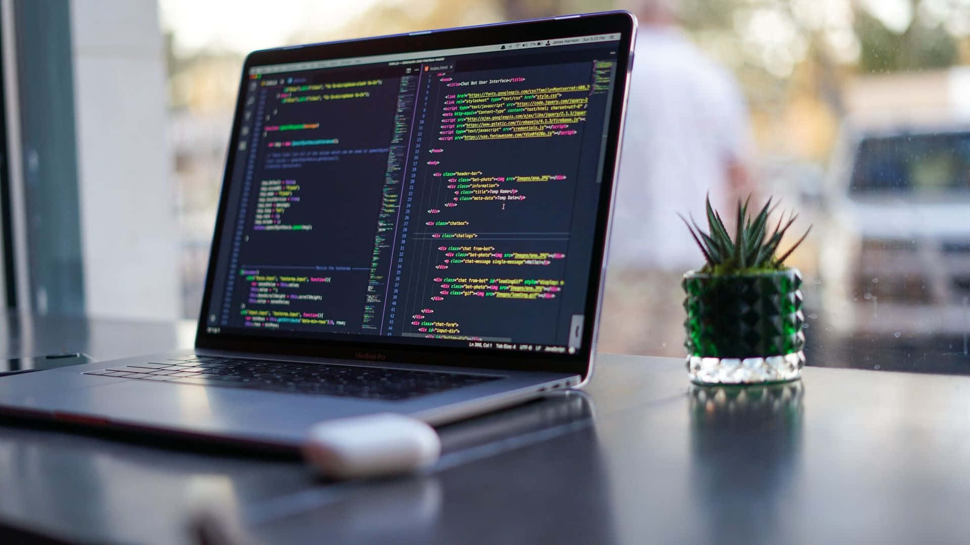 1920x1080 HD Coding, laptop, colorful code, Full HD Desktop Wallpaper
