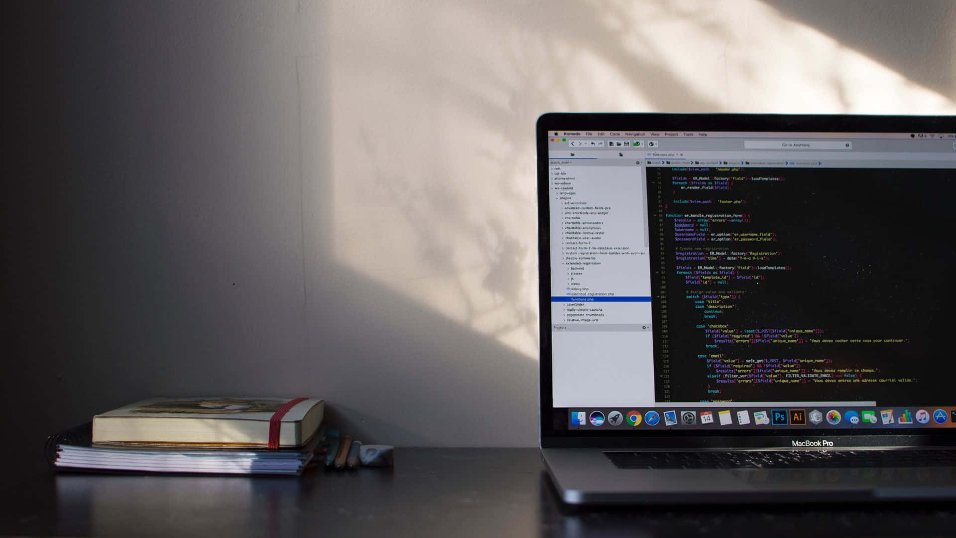 1920x1080 HD Coding, laptop, desk, Full HD Desktop Wallpaper