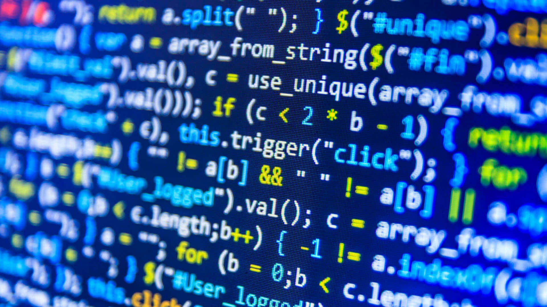 1920x1080 HD Coding, glowing blue and green code, computer screen, Full HD Desktop Wallpaper