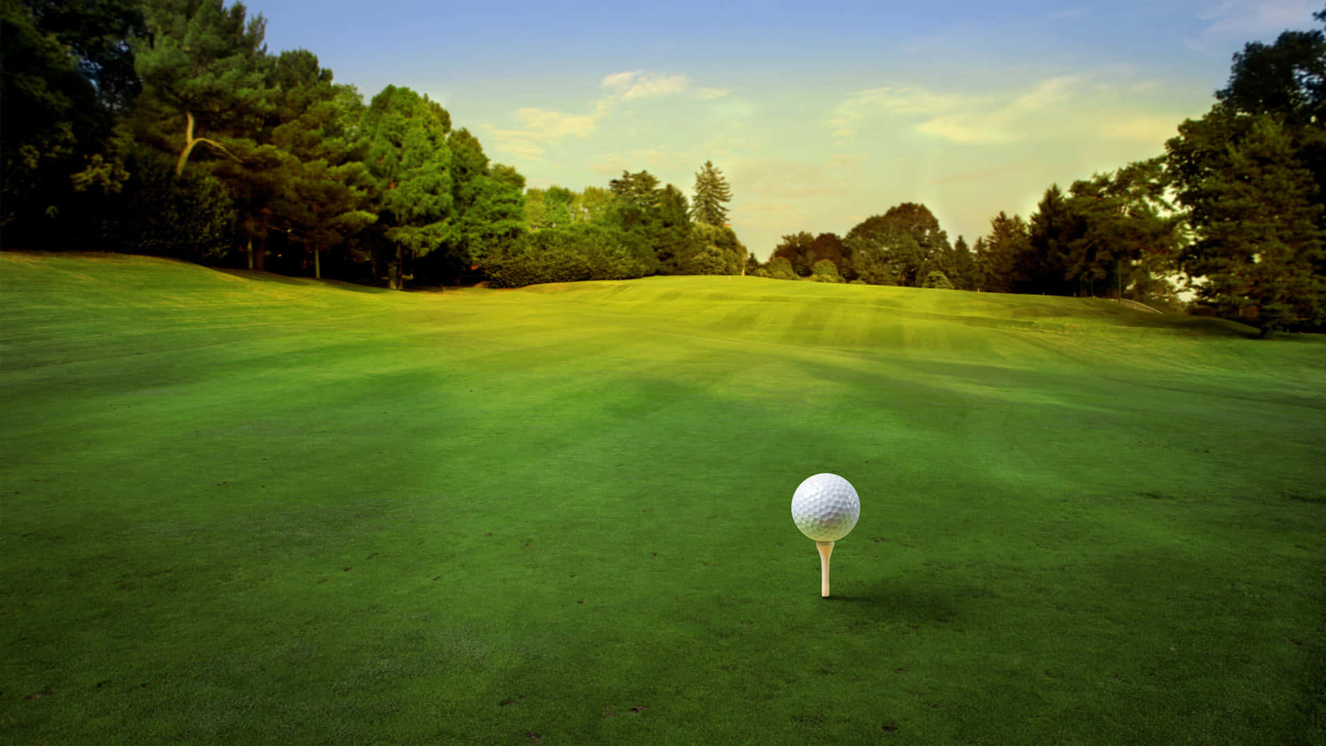 golfer, golf ball, tee, Full HD Desktop Wallpaper
