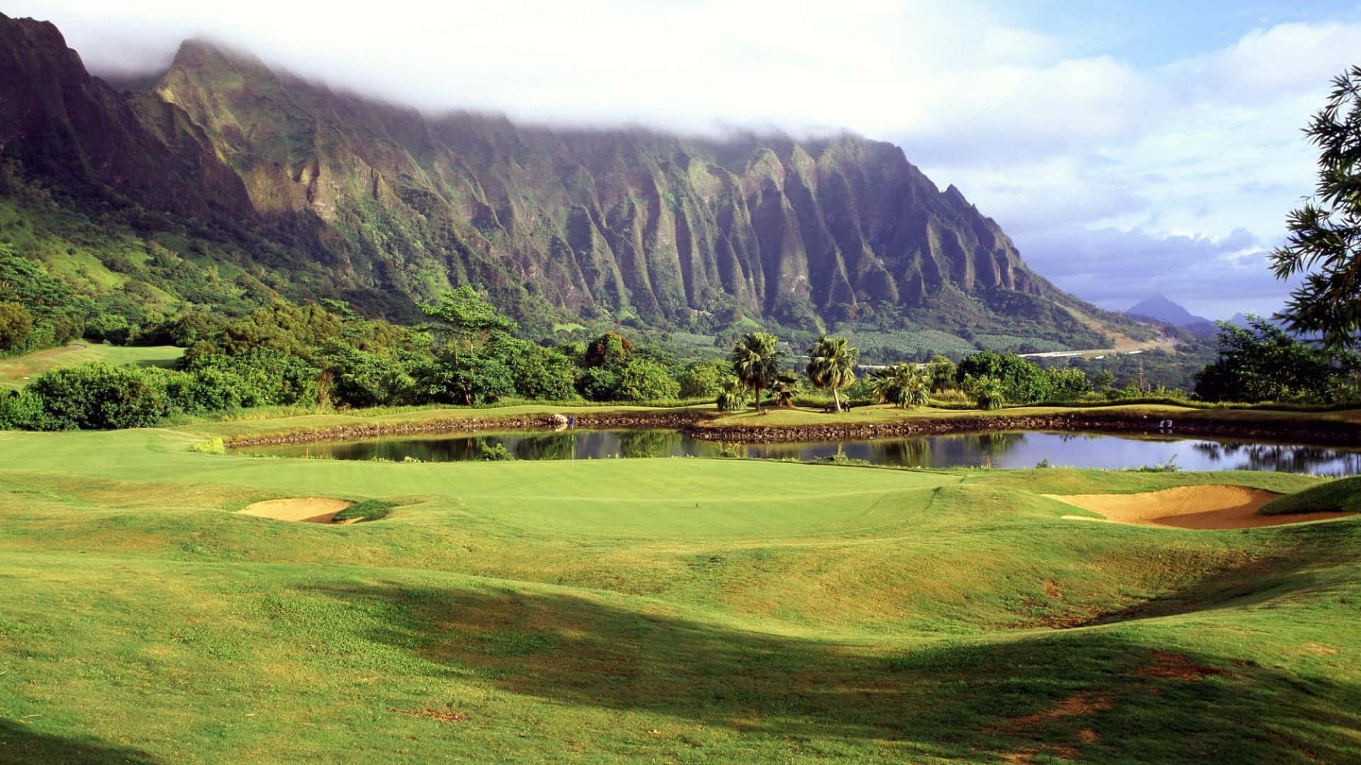 1920x1080 HD Golf, golf course, sand traps, Full HD Desktop Wallpaper