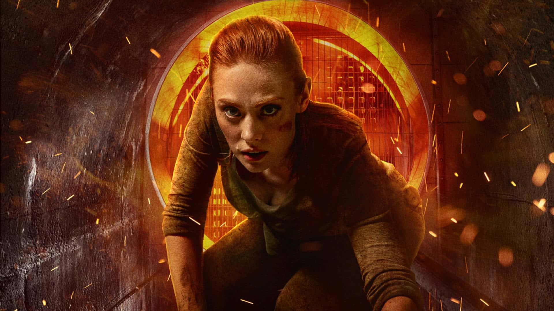1920x1080 HD Movie, fiery tunnel, sparks, Full HD Desktop Wallpaper