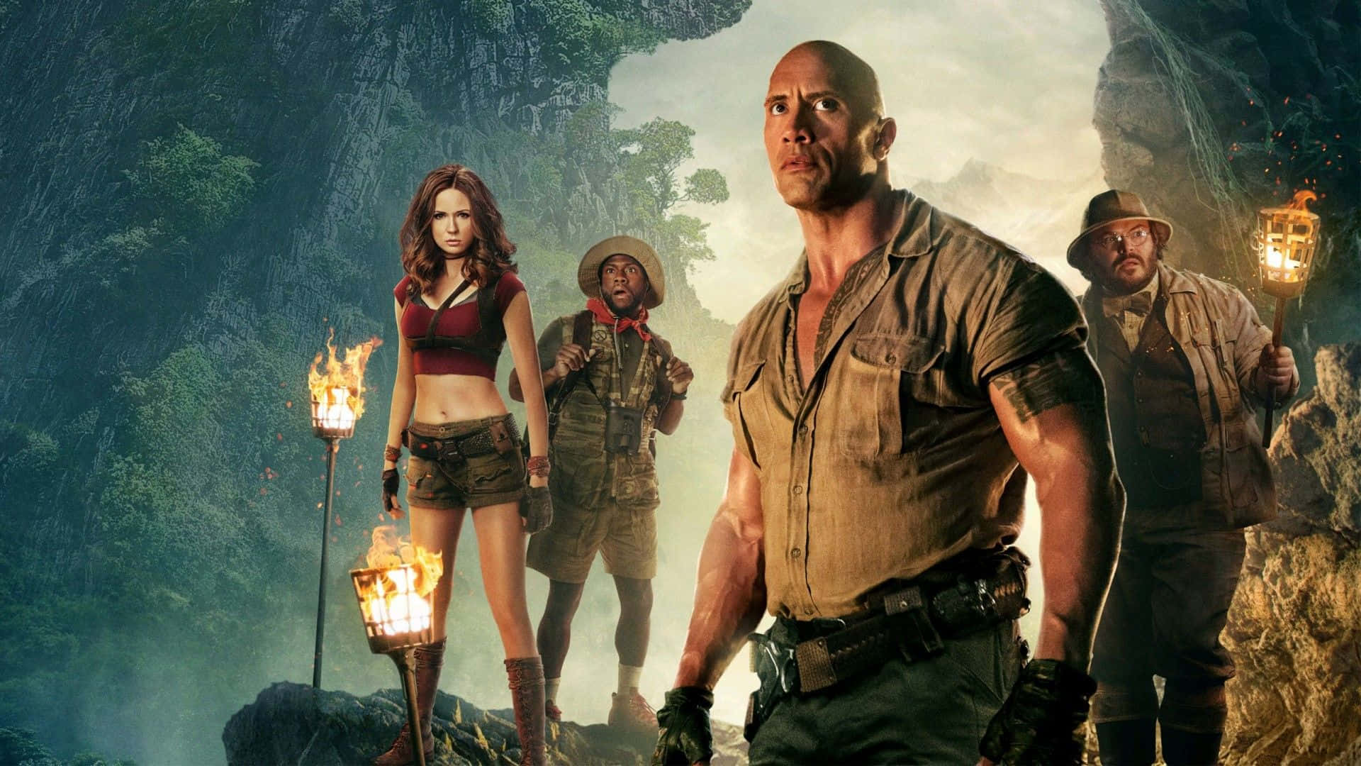 1920x1080 HD Movie, dawn, misty jungle canyon, Full HD Desktop Wallpaper