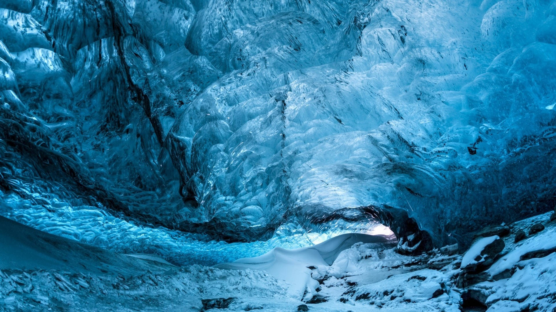1920x1080 HD Nature, ice cave, blue ice cave, Full HD Desktop Wallpaper