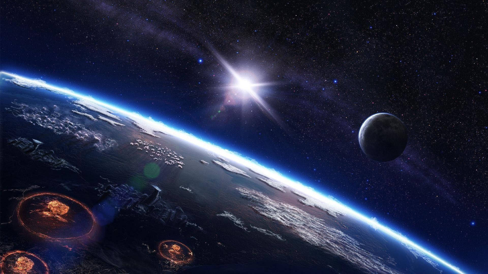1920x1080 HD Space, Earth, sun, Full HD Desktop Wallpaper