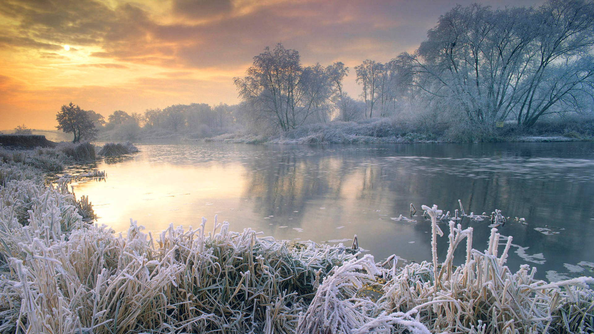 1920x1080, winter desktop, frost, Full HD Desktop Wallpaper