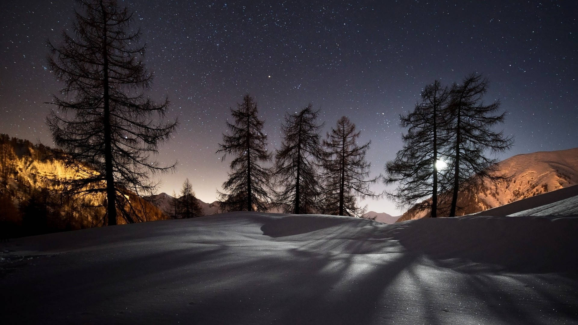 1920x1080, winter desktop theme, snowy mountain ridge, Full HD Desktop Wallpaper