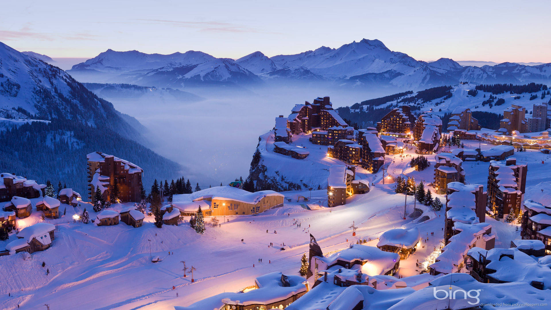 1920x1080, winter desktop theme, snowy mountain resort village, Full HD Desktop Wallpaper