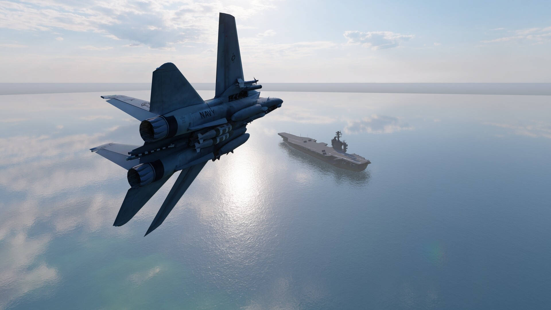 1920x1080 Jet, navy fighter jet, calm ocean waters, Full HD Desktop Wallpaper