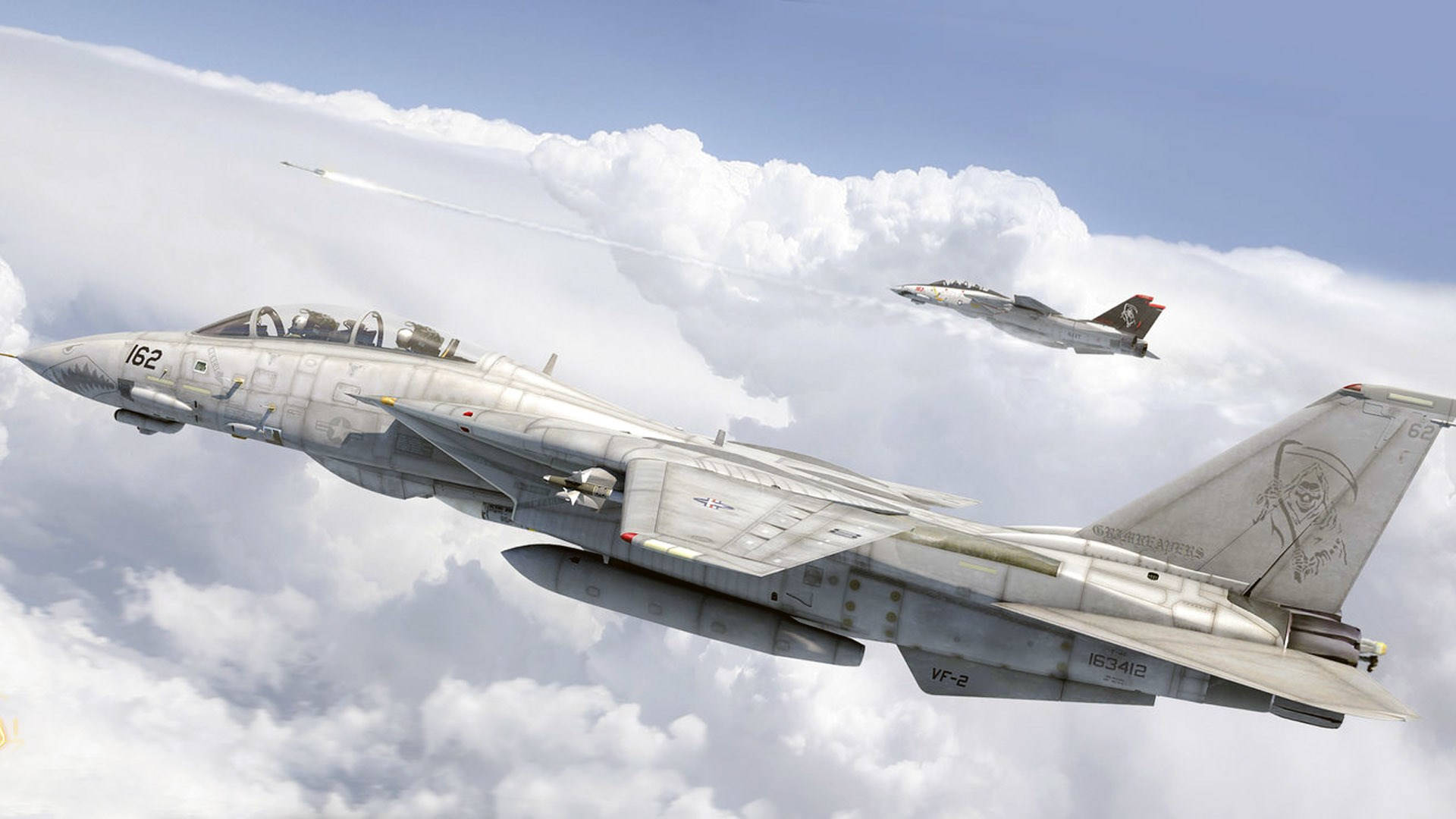 1920x1080 jet, fighter jets, billowing clouds, Full HD Desktop Wallpaper