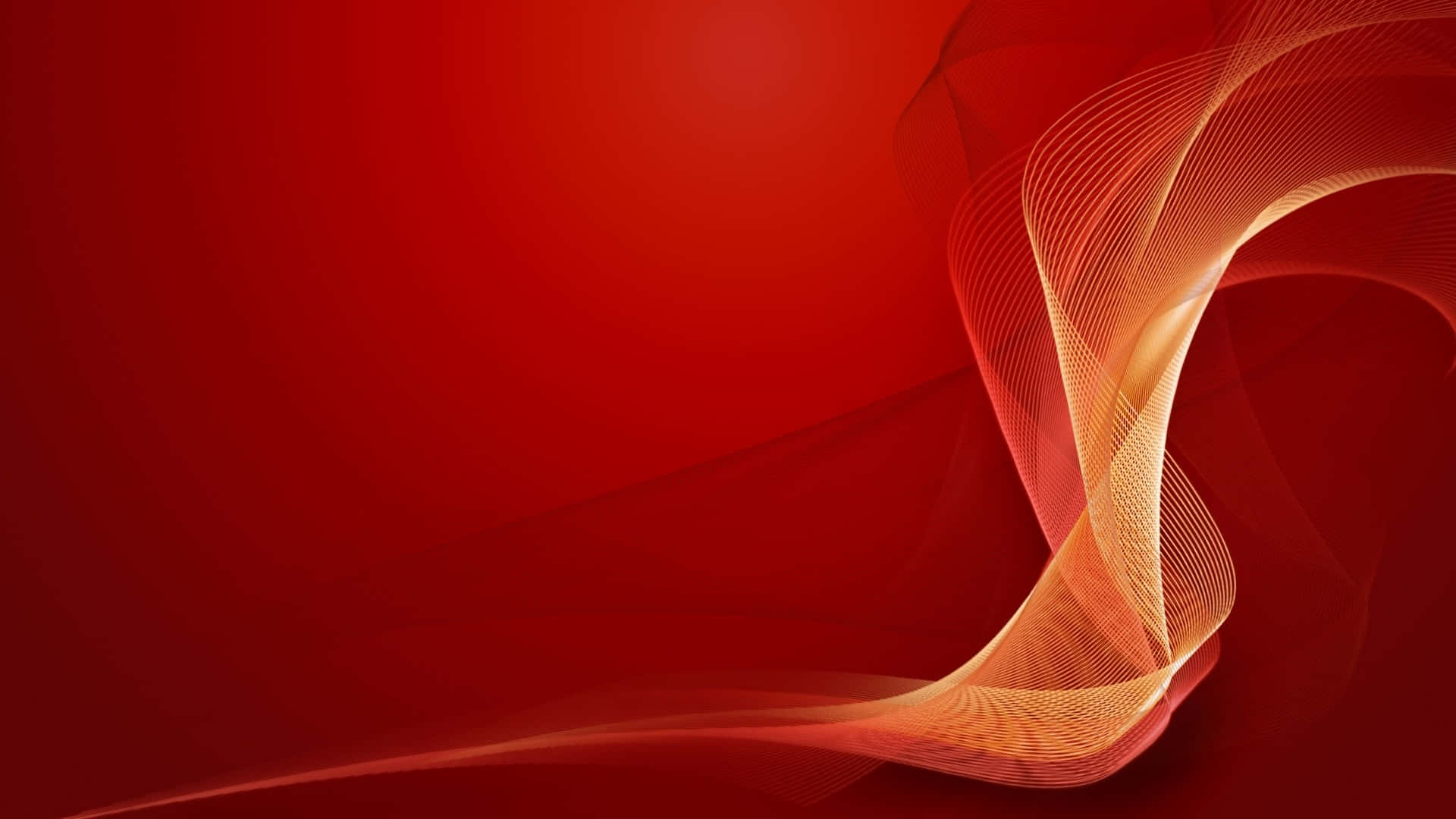 glowing orange lines, deep red gradient background, dynamic swirl, Full HD Desktop Wallpaper