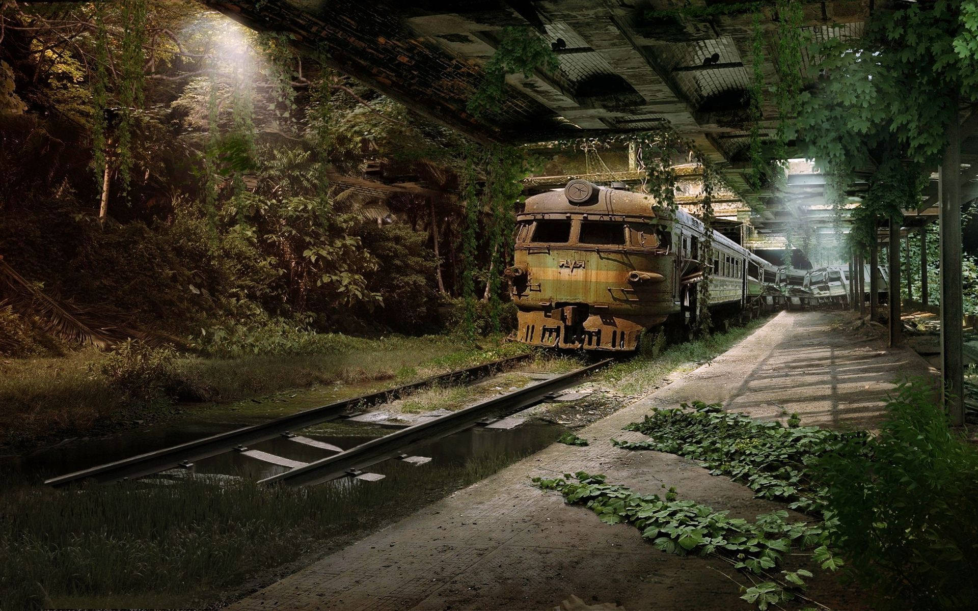 1920x1200, train, abandoned train, Full HD Desktop Wallpaper
