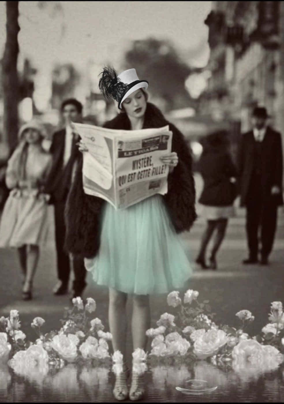 1940s Fashion, vintage hat, fur coat, HD Phone Wallpaper
