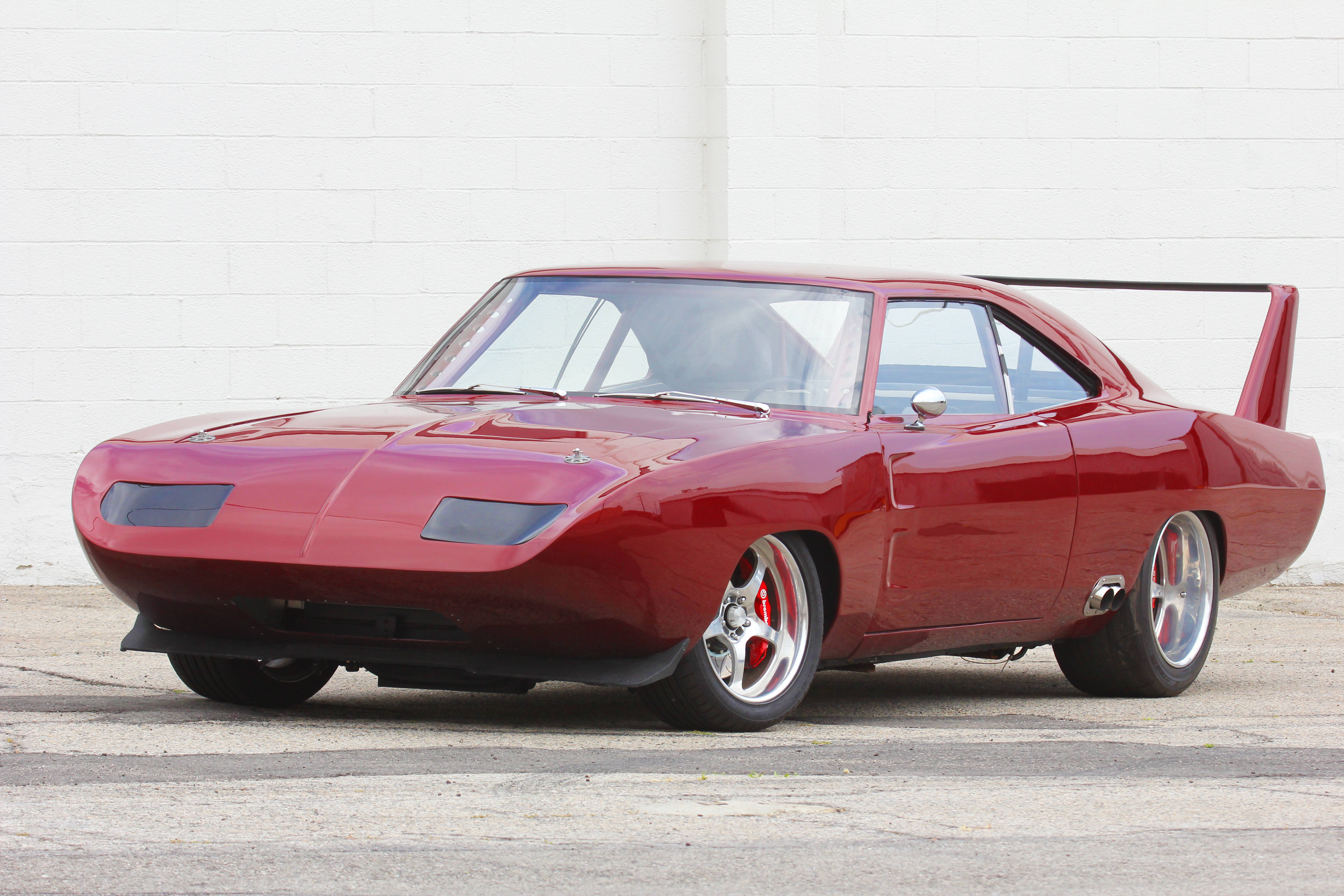 1969 Dodge Charger, dark red, glossy red, 5K Desktop Wallpaper