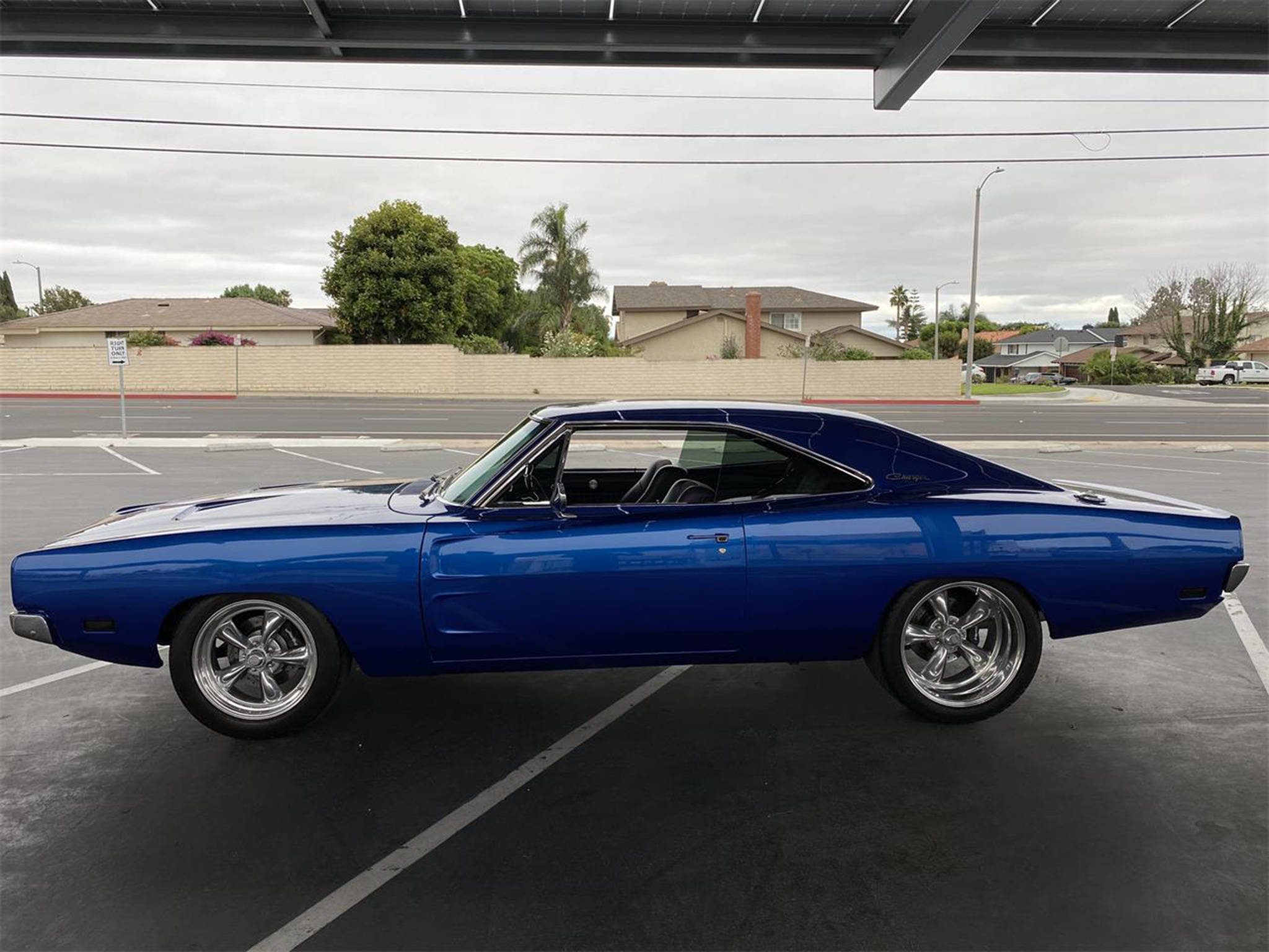 1969 Dodge Charger, blue, glossy, Full HD Desktop Wallpaper