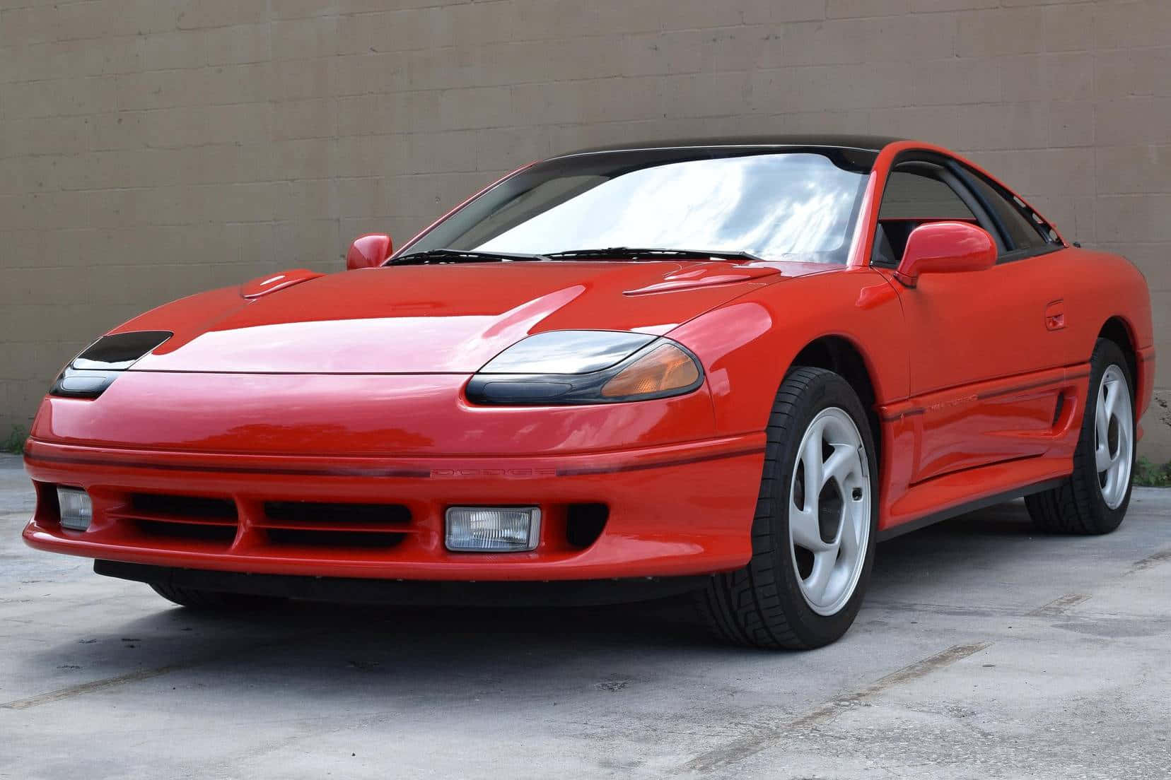 1991 Dodge Stealth, glossy red, black trim, HD Desktop Wallpaper