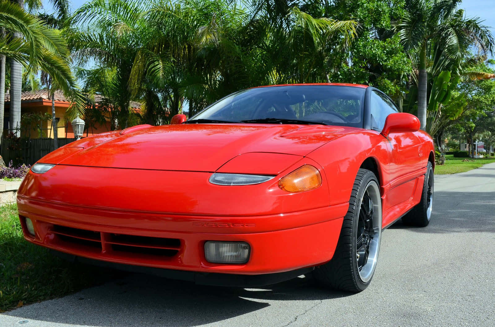 1991 Dodge Stealth, vibrant red, glossy red, HD Desktop Wallpaper