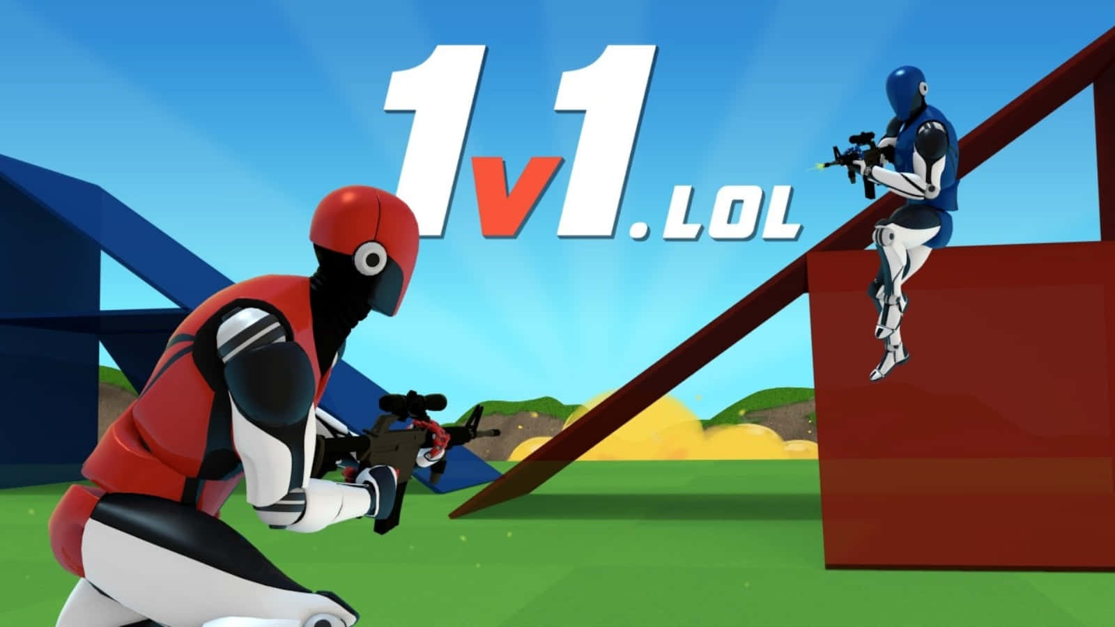 1v1lol, red, blue, HD Desktop Wallpaper