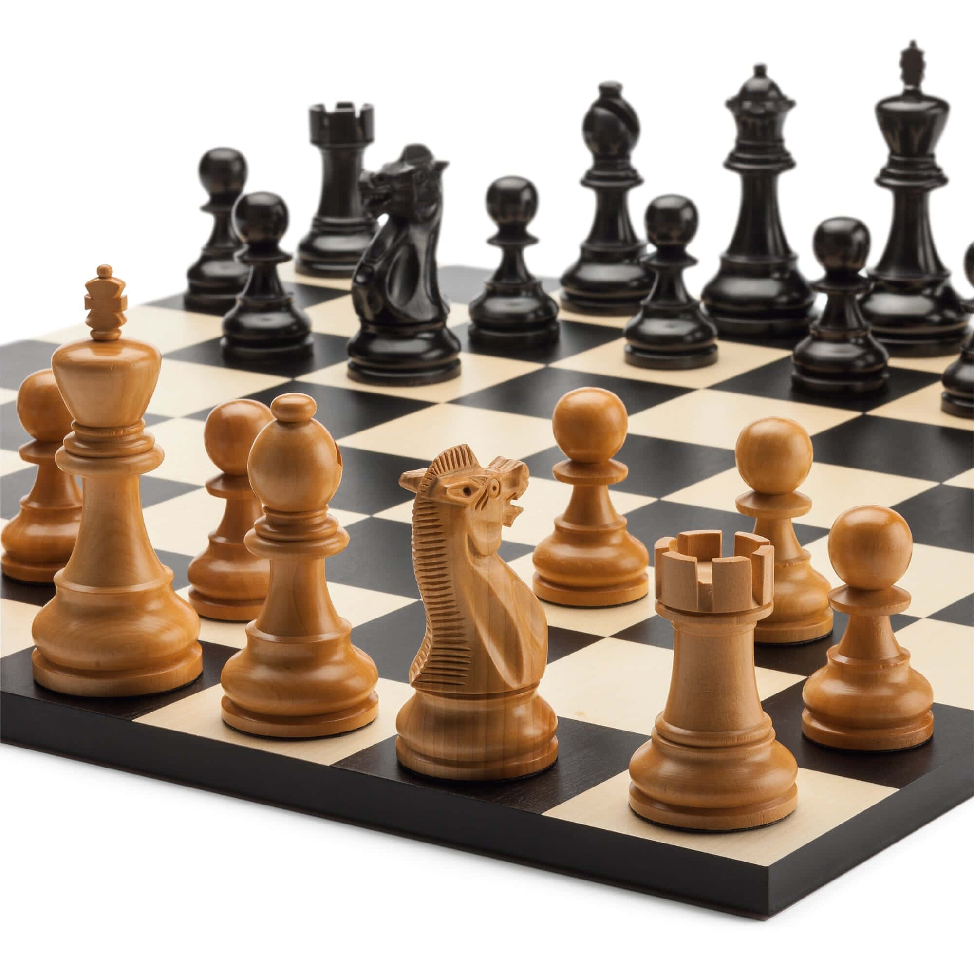 chessboard, wooden chess pieces, checkered board, Full HD Desktop Wallpaper